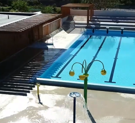 Vue aérienne de la piscine